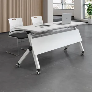Folding Conference Room Table with metal frame in modern office