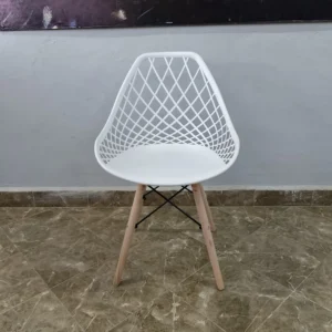 Mesh Eames Chair White Mesh Eames Chair White in a modern office workspace