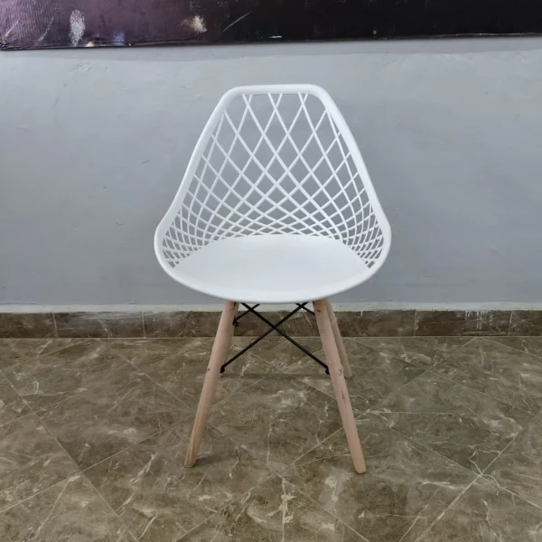 Mesh Eames Chair White Mesh Eames Chair White in a modern office workspace