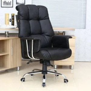 Directors reclining executive office chair with high back and lumbar support