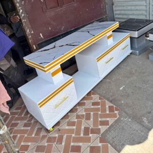 Modern TV Stand with drawers and open shelves for organized entertainment storage