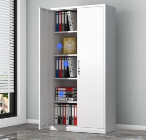 2 Door Block Cabinet office storage unit with lockable doors