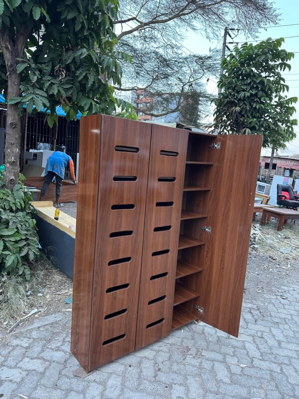 Modern Hinged Door Shoe Rack – Wooden Shoe Storage Cabinet Kenya modern hinged door wooden shoe rack cabinet in Kenya