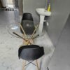 2 Seater Round Dining Set Glass Top with Eames Chairs Elegant 2 Seater Round Dining Set