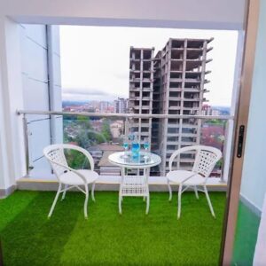 White Wicker Balcony Set – Round Glass Table and 2 Armchairs White Wicker Balcony Set – Round Glass Table and 2 Armchairs