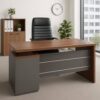 Generic executive office desk with spacious wooden top