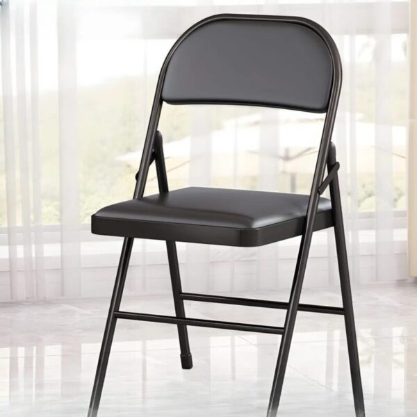 Black Foldable Chair portable and space-saving seating