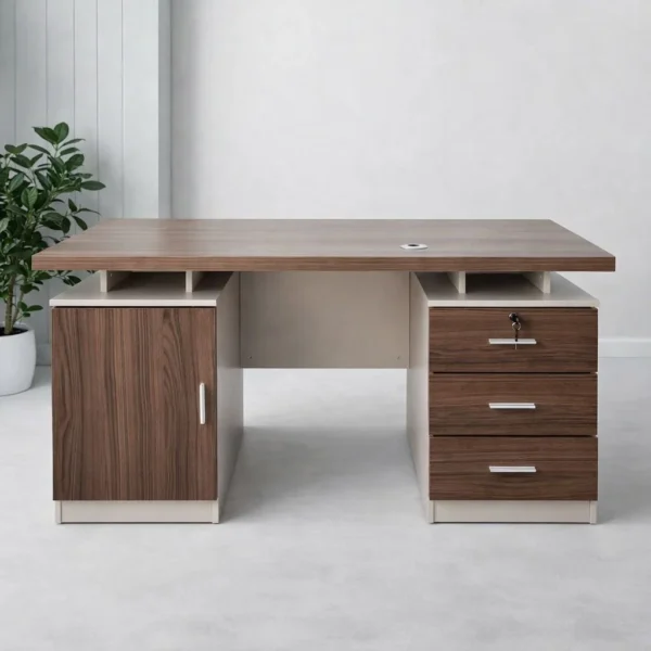 Image Alt Text: 1.4M Study Table modern desk for home office and study room