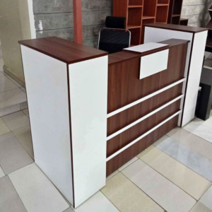 1.4M Wooden Reception Desk with Drawers modern front desk with storage