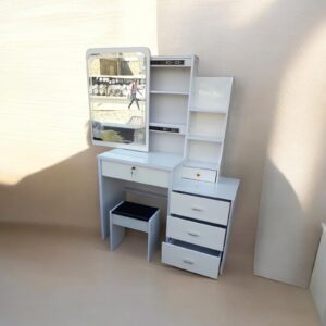 Modern Dressing Table with Sliding Door and Mirror modern dressing table with mirror and sliding door storage