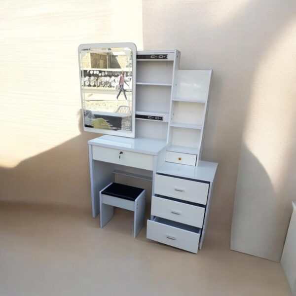 Modern Dressing Table with Sliding Door and Mirror modern dressing table with mirror and sliding door storage