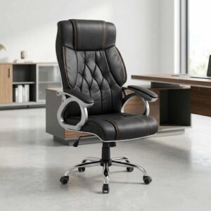PU Leather Executive Chair Premium Office Seating PU Leather Executive Chair high back ergonomic office chair in modern workspace