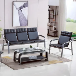5 Seater Waiting Area Sofa Set with modern design and cushioned seating for office reception