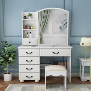 Makeup vanity dressing table with drawers for bedroom
