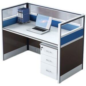 1-way office modular workstation single user desk
