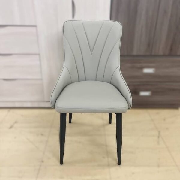 PU leather dining chairs armless modern dining seating