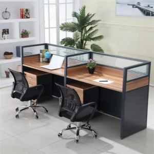 Stylish 2 Way Working Station for Modern Office Spaces Modern 2 Way Working Station with dual-user office desk design and organized workspace layout