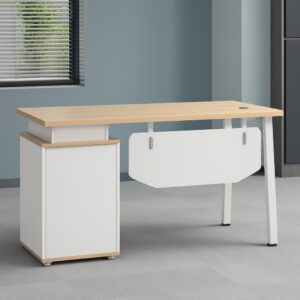 Modern 1.4M Office Desk with Storage featuring spacious workspace and built-in drawers for organized office use