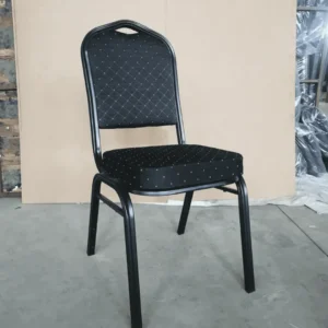 Elegant Black Banquet Chair for Weddings and Event Venues Black Banquet Chair with cushioned seat and metal frame for events and conferences