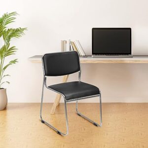 Chrome Visitors Office Seat with durable chrome frame for office reception and visitor seating