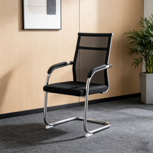 Generic Mesh Waiting Chair with breathable backrest for office reception and visitor seating
