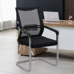 Mesh Cantilever Office Chair with breathable backrest for office visitor seating and reception areas