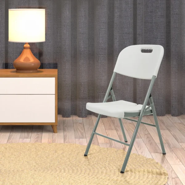 Portable White Foldable Training Chair for Learning and Conference Spaces White Foldable Training Chair with durable frame and comfortable seating design