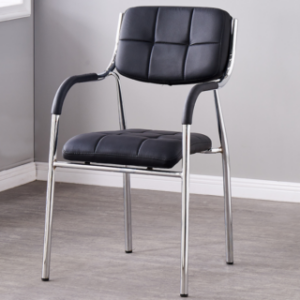 Leather Office Visitor Chair with padded leather seating for office reception and waiting areas