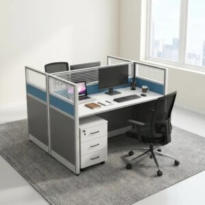 2-Way Office Workstation for Modern Collaborative Workspaces 2-Way Office Workstation with dual employee desk setup for collaborative office environments