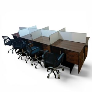 8 Way Working Station for Modern Collaborative Office Workspaces 8 Way Working Station with multiple employee desk setup for collaborative office productivity