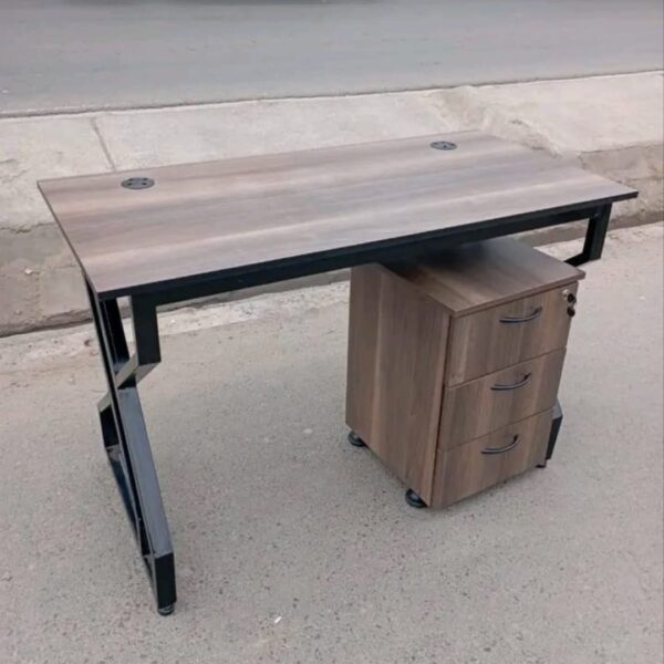 Metallic Study Table with sturdy metal frame and spacious work surface