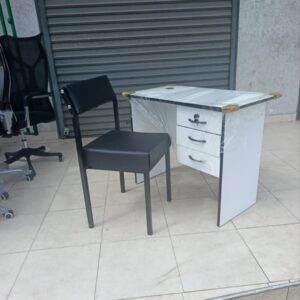 Office Study Desk and Chair set with ergonomic chair and modern workspace desk design