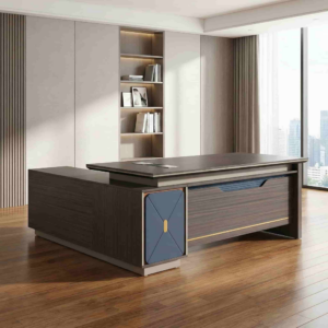 Corporate Office Desk with spacious desktop, storage drawers, and modern professional office design