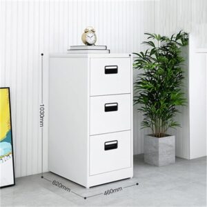 3-Drawers Steel Office Storage Cabinet for Office Organization 3-Drawers Steel Office Storage Cabinet with durable metal drawers for office document filing and storage