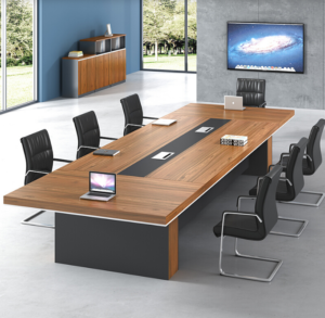 Executive Conference Table in a modern boardroom designed for professional meetings and collaboration